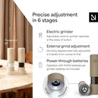 LARS NYSØM Electric Salt and Pepper Grinder Set I Automatic Salt and Pepper - Image 2