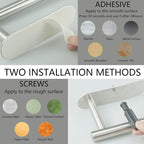 Paper Towel Holder with 2 Hooks-Under Cabinet Paper Towel Holder - Image 5