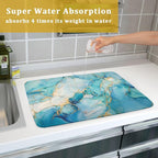 Marble Print Dish Drying Mat for Kitchen Counter - Image 7