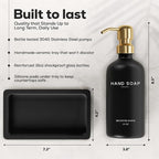 Luxury Glass Soap and Lotion Dispenser Set - Image 3