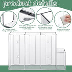 Cunhill 4 Compartments Acrylic Coffee Cup and Lid Storage Organizer Holder - Image 3