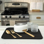S&T INC. Dish Drying Mat, 16” x 18”, Absorbent Microfiber Kitchen Counter Mat - Image 4