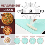 Silicone Baking Mat 20"L x 28"W, Extra Thick Dough Rolling Pad - Image 5
