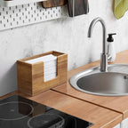 Paper Towel Dispenser Countertop, Acacia Wood Bathroom Paper Towel Holder - Image 6