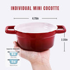 Lareina Mini Cocotte - 12oz Ceramic Casserole Dishes - Kitchen Casserole Sets - - Image 6