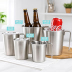 Newness 2-Pack Stainless Steel Measuring Cups Set, Metal Measuring Cup - Image 8