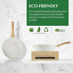 SENSARTE Nonstick Ceramic Cookware Set, PFAS & PFOA Free, Non Stick Healthy - Image 8