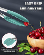 600ºF Heat Resistant Kitchen Tongs, Premium Locking Cooking Tongs - Image 6
