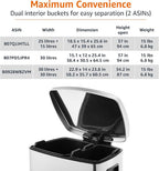 Amazon Basics Dual Compartment Recycling Trash Can - Image 5
