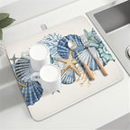 Summer Sea Shell Drying Mat 18x16 Inch, Starfish Drying Mat - Image 8