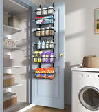 Mefirt 12 Inch Wide Narrow Over The Door Pantry Organizer, Pantry Organization - Image 8