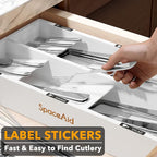 SpaceAid Bamboo Silverware Drawer Organizer - Image 5