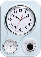 Lily's Home - 9.5 Inch x 12.5 Inch - Retro Kitchen Wall Clock, Vintage Wall by LilysHome