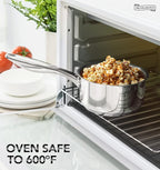MICHELANGELO Stainless Steel Saucepan Set - Image 3