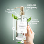 Vine Creations Clear Glass Soap Dispenser, 2 Pack Kitchen Soap Dispenser Set - Image 6