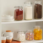ComSaf 3-Pack Square Glass Coffee Canisters - Image 2