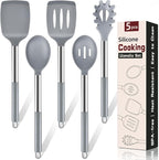 5Pcs Silicone Cooking Utensils Set, Heat Resistant Kitchen Tools Include by Unknown