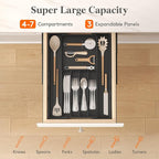 Lifewit Silverware Drawer Organizer, Expandable Utensil Tray - Image 3