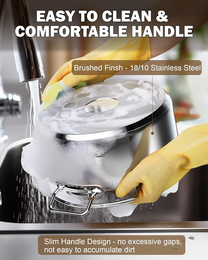 Cooks Standard Stockpots Stainless Steel, 8 Quart Professional Grade Stock Pot - Image 6
