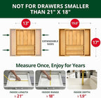 ROYAL CRAFT WOOD Luxury Bamboo Kitchen Drawer Organizer - Image 4