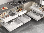 Seinloes 6 Pack Pull Out Cabinet Organizer 21" Deep, Full Extension 3 Slide by Seinloes