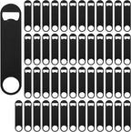 50 Pack Flat Beer Bottle Opener 7 inch Stainless Steel Flat Bottle Opener Beer by Yugada