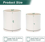 D'vine Dev 360° Rotating Utensil Holder Set – 7.2"+5" Kitchen Utensil Crocks - Image 3
