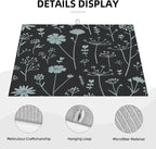 Gray Flower Dish Drying Mats for Kitchen Counter, Large 18"x24" Dish Mats for - Image 4