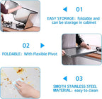 4 Sided Splatter Guard for Frying Stove Top Stainless Steel Splatter Screens - Image 3