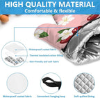 Cherry Oven Mitts and Pot Holders Sets Heat Resistant 4Pcs White Flower - Image 3