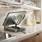 Kitchen Pot Lid Storage Rack, Stainless Steel Pot Lid Holder While Cooking - Image 3