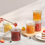 ComSaf 8oz Glass Jars with Airtight Lids, Cylindrical Jelly & Spice Jars - Image 6