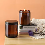 12 Pack, 8 OZ Dark Amber Candle Jars - Image 4