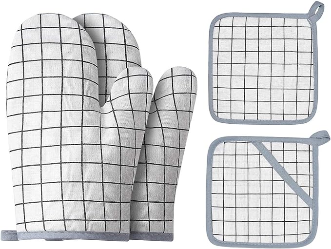 Oven Mitts and Potholders BBQ Gloves-Oven Mitts and Pot Holders by Win+Change
