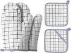Oven Mitts and Potholders BBQ Gloves-Oven Mitts and Pot Holders by Win+Change
