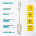 2-Pack Vovoly Silicone Jar Spatulas, Small Seamless Design Rubber Scraper - Image 2