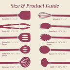 COOK WITH COLOR Silicone Cooking Utensils, Kitchen Utensil Set, Cooking Utensils - Image 6