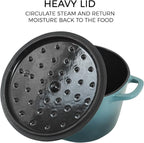 Flavehc Dutch Oven Pot with Lid 2.8 qt Cast Iron Dutch Oven - Image 3