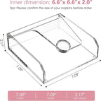 DINGHUO Acrylic Napkin Holder for Table, Flat Kitchen Paper Hand Napkin - Image 3