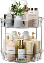 LAMU 12 inch 2 Tier Lazy Susan Turntable Organizer Rotating Spice Rack - Image 8