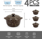 10 Oz Ceramic Mini Cocotte Set 4-Pack, Oven Safe Stoneware Casserole Dishes - Image 2