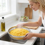 Fine Mesh Strainer for Kitchen, Stainless Steel Colander Bowl for Pasta - Image 6