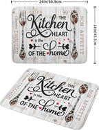 Giwawa 18"x24" Dish Drying Mat The Kitchen is The Heart of The Home- Knife Fork - Image 2