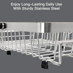 MAJALiS Dish Drying Rack Over The Sink, Expandable Stainless Steel Dish Drainer - Image 5