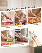 OOU 2026 Master Line 15-Piece German High Carbon Steel Knife Set - Image 5