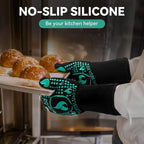 BBQ & Grill Gloves, Oven Gloves, 1472°F Silicone Oven Mitts Heat Resistant - Image 6