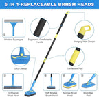 Tile Tub Scrubber Brush with 5 Different Function Cleaning Heads and 51" - Image 6