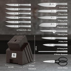 imarku Knife Set, High Carbon Stainless Steel Kitchen Knives, Non-Slip - Image 6