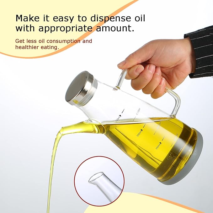 Oil Dispenser for Kitchen, 34OZ Glass Oil Bottle - Image 4