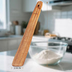 2 Pack Teak Wood Spatula, 12 Inch Wooden Spoons - Image 6